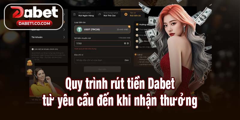 Quy trình rút tiền Dabet từ yêu cầu đến khi nhận thưởng